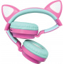 LEXIBOOK - Mattel Barbie - Auriculares inalámbricos Recargables 2 en 1 con Luces, Sonido estéreo, Bluetooth y con Cable, Plegables, Ajustables, Luces LED