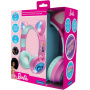 LEXIBOOK - Mattel Barbie - Auriculares inalámbricos Recargables 2 en 1 con Luces, Sonido estéreo, Bluetooth y con Cable, Plegables, Ajustables, Luces LED