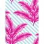 Papel pintado 'BarbieStyle™ Isla Palm' - 219 Barbie™ rosa y azul claro