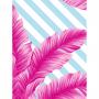 Papel pintado 'BarbieStyle™ Isla Palm' - 219 Barbie™ rosa y azul claro