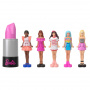 Muñecas Barbie Mini Barbieland Fashionistas, paquete de 5, muñecas de 1,5 pulgadas en tubos de lápiz labial