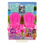 Barbie World Juego de Silla Rosa con 6 Accesorios Que Incluyen Muebles, Mantas y Tazas