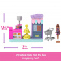 Juego de supermercado coleccionable Barbie Mini Barbieland con muñeca Barbie de 1,5 pulgadas, áreas de juego interactivas para divertirse contando historias