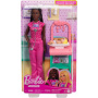 Muñeca Barbie Baby Doctora con muñeca AA de moda con uniforme rosa, 1 muñeca bebé con accesorios y muebles para bebé