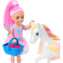 Muñeca Chelsea Barbie A Touch Of Magic con Bebé Pegaso, Caballo Alado
