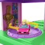 Pista de carreras en espiral de Barbie Racerverse de Hot Wheels con autos de juguete Barbie “Malibu” y Barbie “Brooklyn”