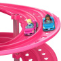 Pista de carreras en espiral de Barbie Racerverse de Hot Wheels con autos de juguete Barbie “Malibu” y Barbie “Brooklyn”