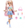 Muñeca Malibu Barbie Dream Besties Patinadora articulada con Pelo Rubio y 9 Piezas temáticas de Maquillaje