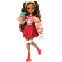 Muñeca Teresa Barbie Dream Besties Patinadora articulada con Pelo castaño y 9 Piezas temáticas de Videojuegos