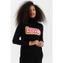 Jersey negro con cuello vuelto Barbie Love de lana y cachemir