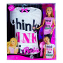 Barbie I Love T-Shirt Think Pink live Green + Camiseta