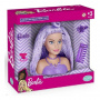 Cabezal de peluquería Barbie Styling especial pelo lila15cm
