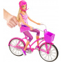 Muñeca Barbie Glan con bicicleta Glam