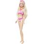 Muñeca Barbie Beach - traje de baño rosa