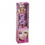 Muñeca Barbie básica con vestido rosa con flores