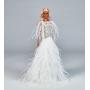 Muñeca Barbie White Feathered Gown