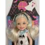 Muñeca Chelsea, hermana de Barbie, Fantasma de Halloween con pelo blanco y mechas azules