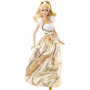 Muñeca Barbie Holiday Wishesi (dorada, rubia)
