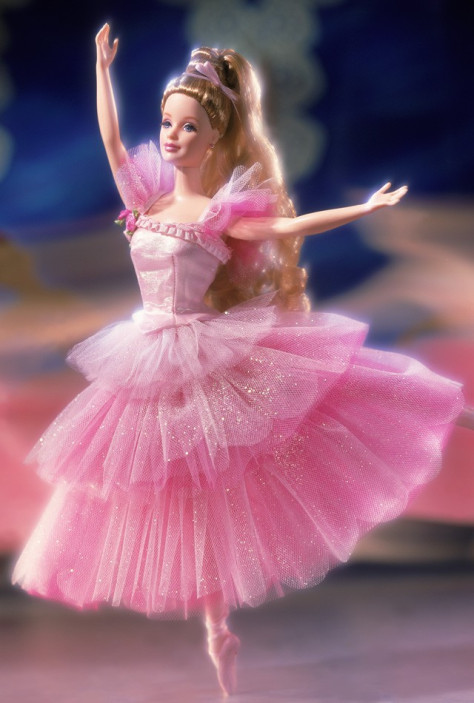 Muñeca Barbie es bailarina flor en el cascanueces