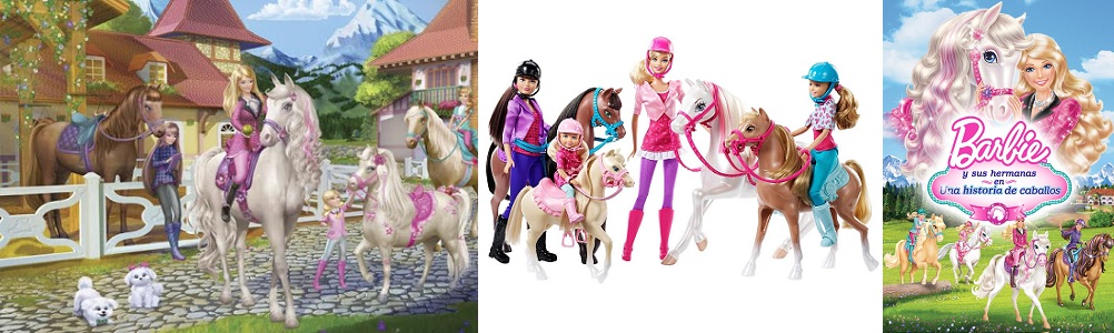Barbie y sus hermanas en una historia de caballos