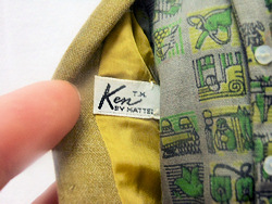 Etiqueta ropa de ken vintage